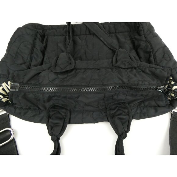 Marc By Marc Jacobs Black Quilted Nylon Tote Bag With Adjustable Strap & Printed - Picture 8 of 13